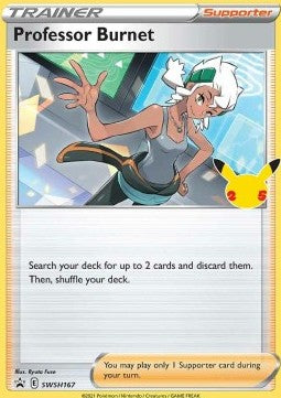Pokemon TCG Professor Burnet (SWSH 167) Stamped Promo