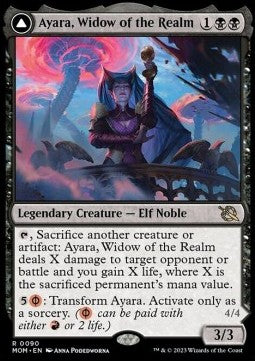 Magic The Gathering TCG Ayara, Widow of the Realm // Ayara, Furnace Queen (MOM 0090)
