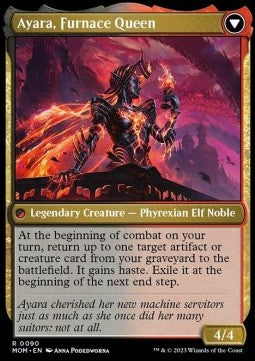 Magic The Gathering TCG Ayara, Widow of the Realm // Ayara, Furnace Queen (MOM 0090)