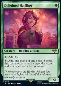 Magic The Gathering Delighted Halfling (LTR 0158)