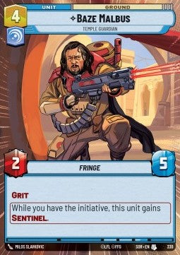 Star Wars Unlimited Baze Malbus, Temple Guardian (SOR 330) [Foil]