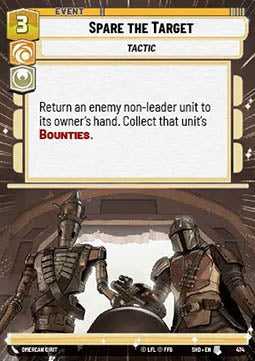 Star Wars Unlimited Spare the Target (SHD 474)