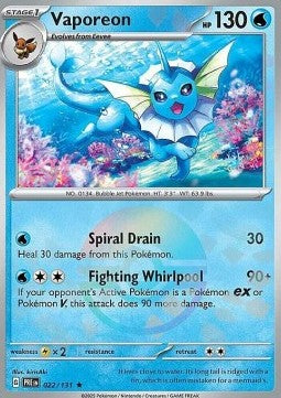 Pokemon TCG Vaporeon (xPRE 022) Pokeball