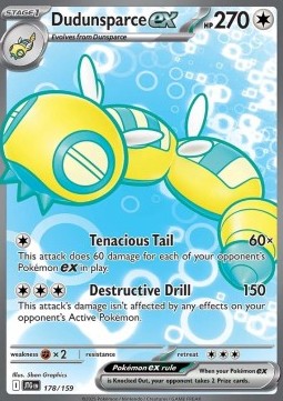 Pokemon TCG Dudunsparce ex (JTG 178)