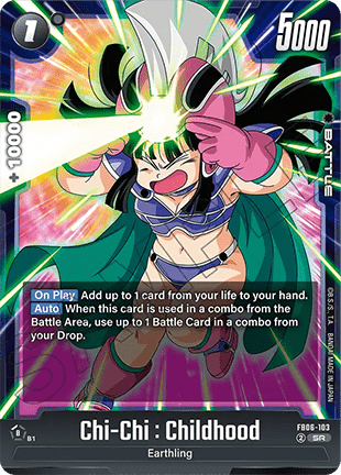 Dragon Ball TCG Chi-Chi : Childhood (FB06-103) (V.1 - Super Rare)