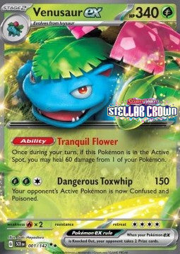 Pokemon TCG Venusaur ex (SCR 001) Stamped