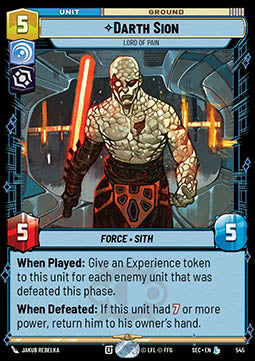 Star Wars Unlimited Darth Sion, Lord of Pain (SEC 545) [Foil]