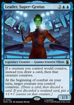Magic The Gathering Leader, Super-Genius (MSH 0064)