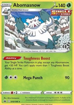 Pokemon TCG Abomasnow (CRE 010) Stamped