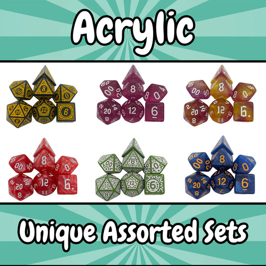 Assorted Acrylic Dice Sets