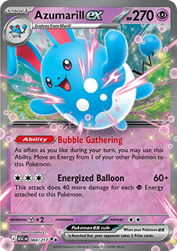 Pokemon TCG Azumarill ex (ASC 084)