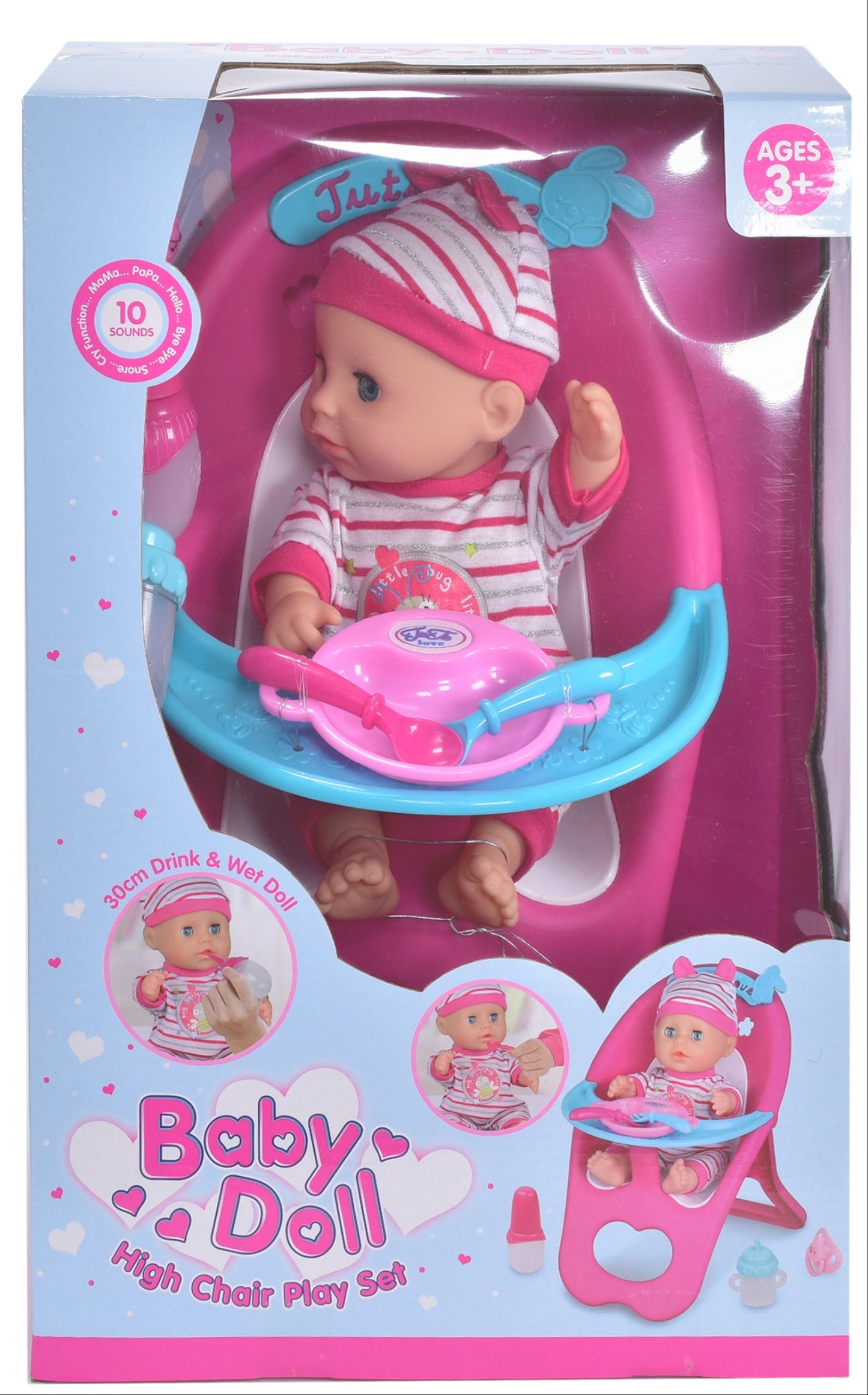 Baby Doll High Chair Playset