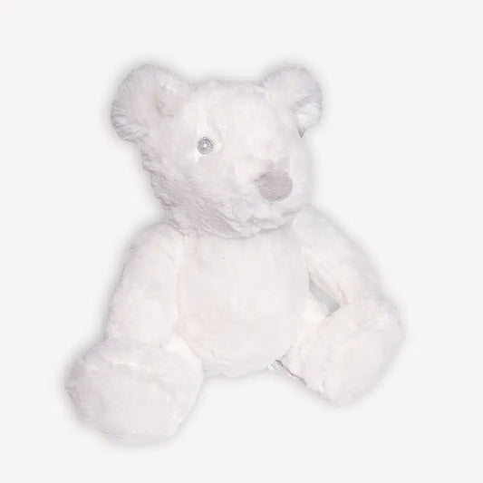 Bambino White Plush Bear Medium 18cm