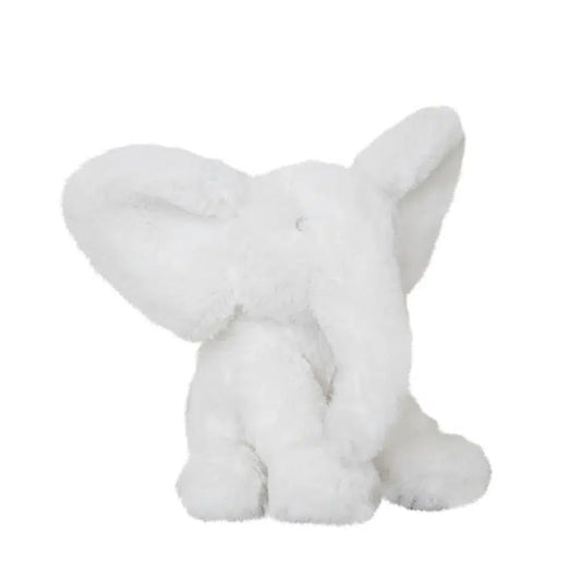 Bambino White Plush Elephant Medium 18cm