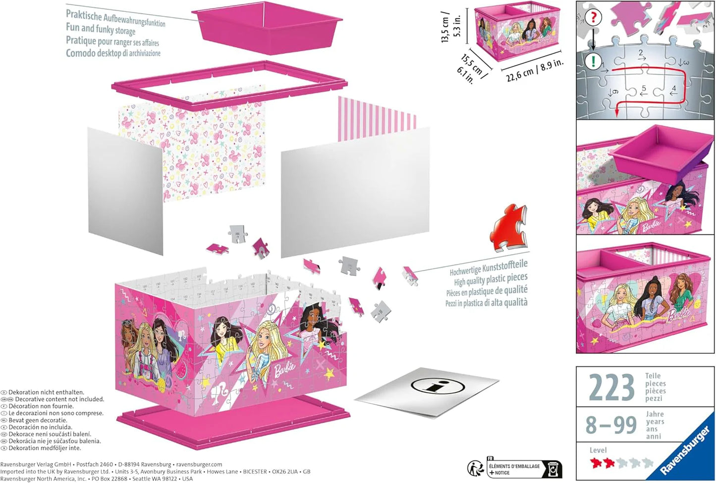 Barbie Storage Box 3D Puzzle