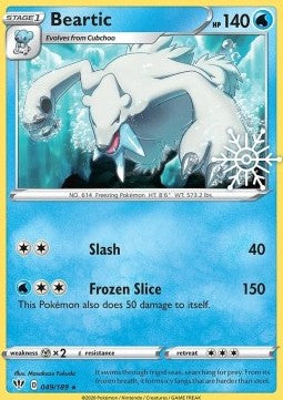 Pokemon TCG Beartic (DAA 049) Stamped