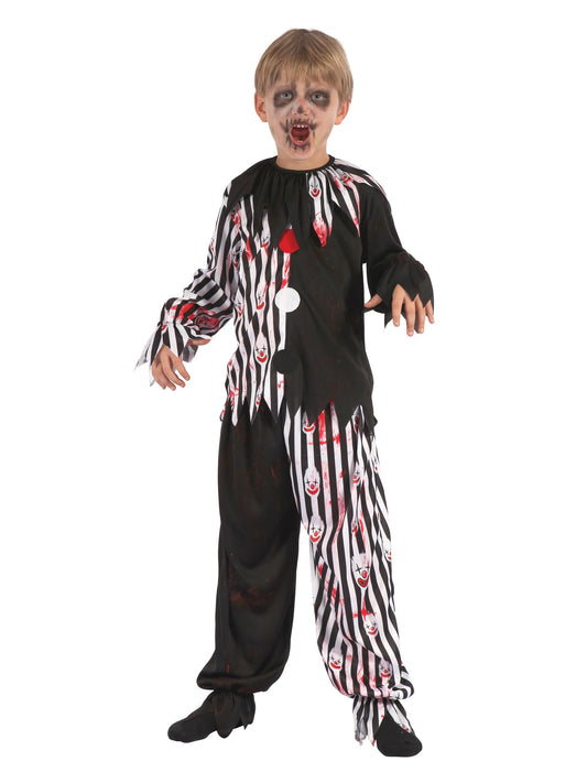 Bloody Harlequin Clown Childs Costume - Medium