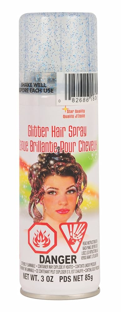 Blue Glitter Hairspray