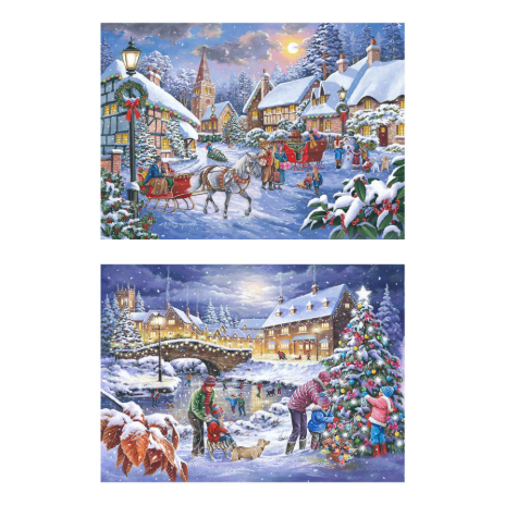 Christmas Is Coming - 2 x BIG 500 Piece Puzzle