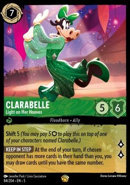 Lorcana TCG - Clarabelle - Light on Her Hooves - Legendary 84/204