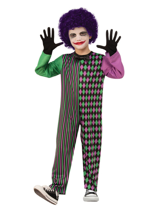Clown Boy Holloween Costume Medium 116-128cm