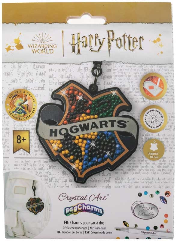 Craft Buddy - Hogwarts Badge Crystal Art Bag Charm