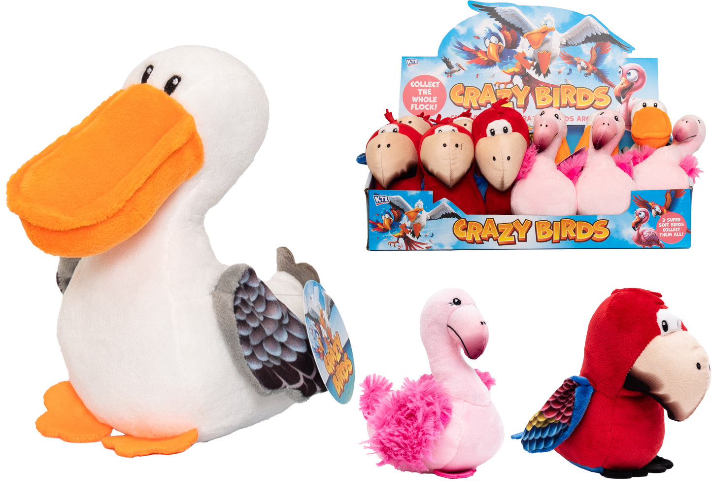Crazy Birds 14cm Plush