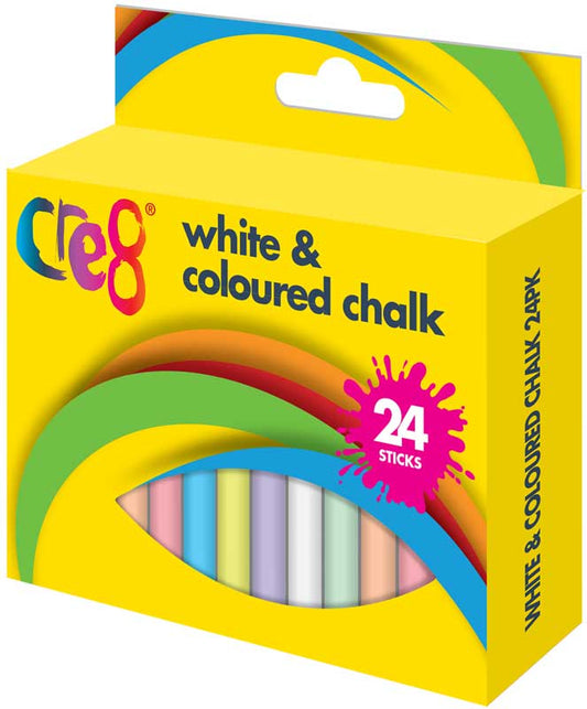 Cre8 White & Coloured Chalk