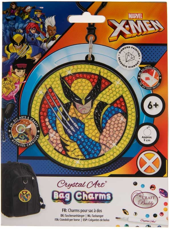 Crystal Art Buddies - Bag Charm - Wolverine