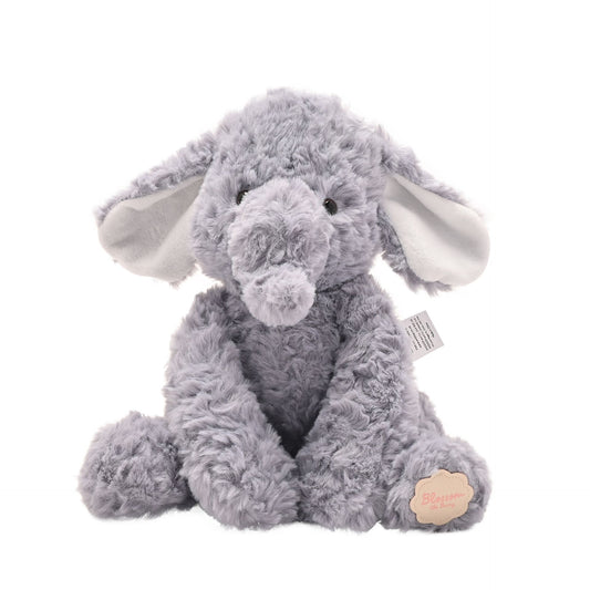 Ethel the Plush Sitting Grey Elephant 22cm