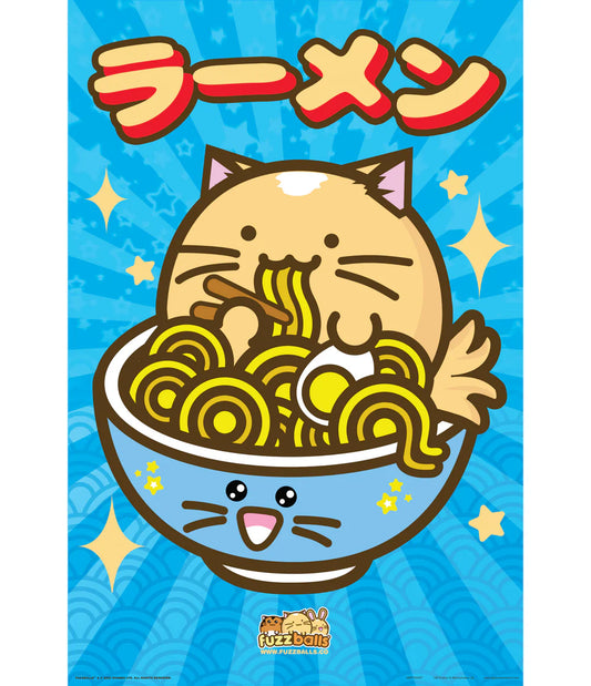 Fuzzballs Ramen Bowl Poster