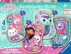Gabbys Dollhouse 4 in a Box Jigsaw