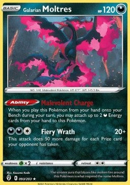 Pokemon TCG Galarian Moltres (EVS 093)
