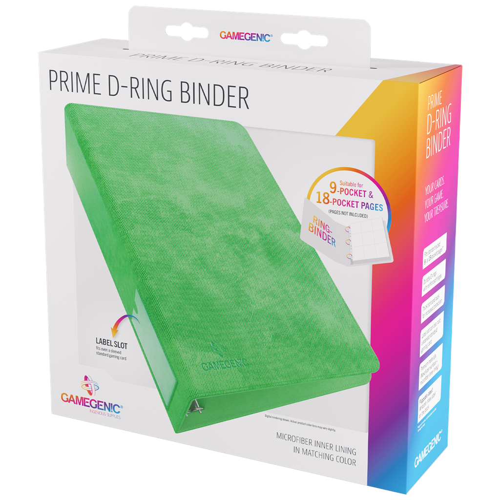 Gamegenic Prime D-Ring-Binder - Green