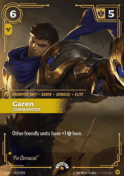Riftbound - Garen, Commander (OGS 013/024) [Foil Promo]