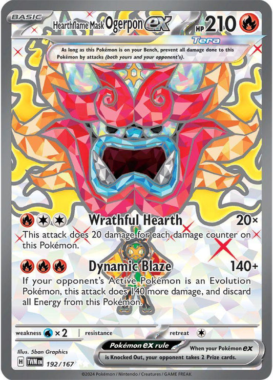 Pokemon TCG Hearthflame Mask Ogerpon ex (TWM 192)