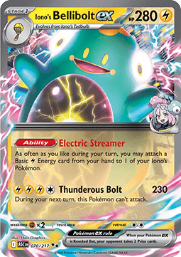 Pokemon TCG Iono's Bellibolt ex (ASC 070)