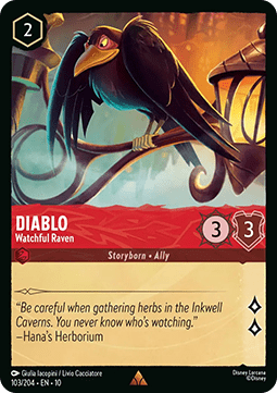 Lorcana - Diablo - Watchful Raven - Rare - 103/204 [Foil]