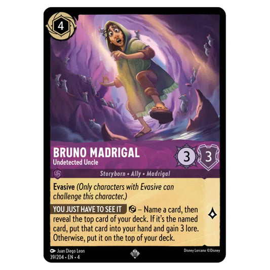 Lorcana TCG - Bruno Madrigal - Undetected Uncle - Super Rare