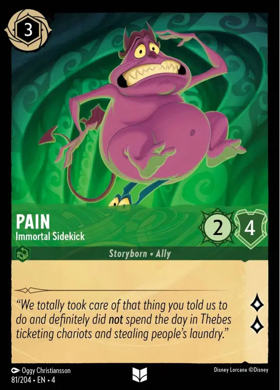 Lorcana TCG – Pain Immortal Sidekick - Holo 081/204