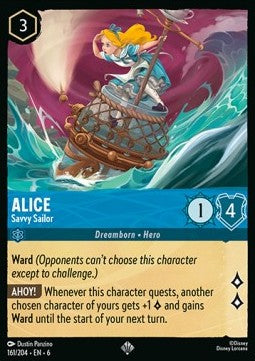 Lorcana TCG - Alice - Savvy Sailor - Super Rare 161/204