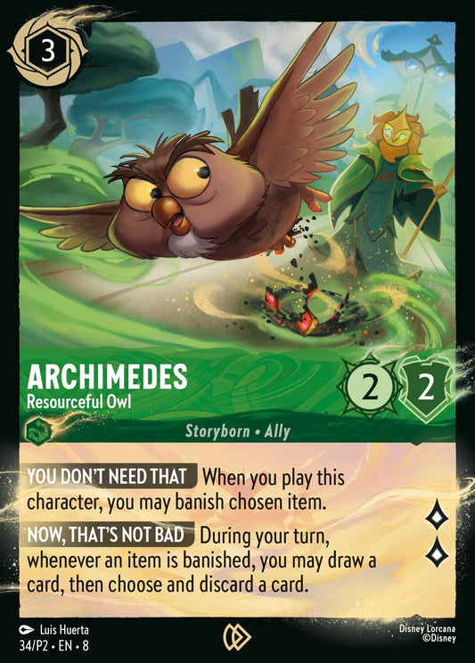 Lorcana TCG - Archimedes - Resourceful Owl - Promo - 34/P2 (Holo)