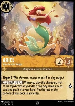 Lorcana TCG - Ariel - Spectacular Singer - Super Rare 2/204