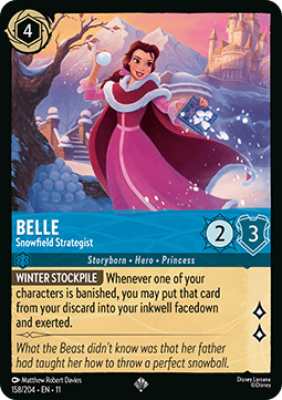 Lorcana TCG - Belle - Snowfield Strategist - Super Rare 159/204
