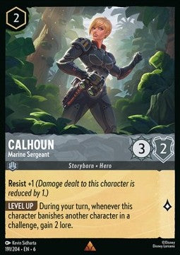 Lorcana TCG - Calhoun - Marine Sergeant - Rare 191/204