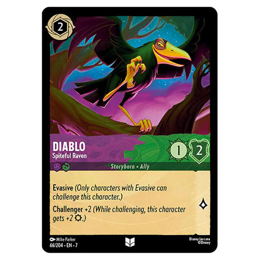 Lorcana TCG - Diablo - Spiteful Raven - Holo Uncommon 66/204