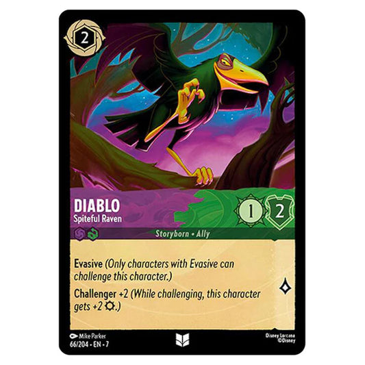 Lorcana TCG - Diablo - Spiteful Raven - Holo Uncommon 66/204