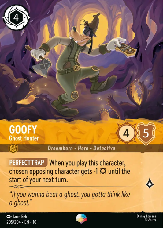 Lorcana TCG - Goofy - Ghost Hunter - Epic - 205/204