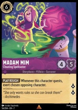 Lorcana TCG - Madam Mim - Cheating Spellcaster - Holo Rare - 56/204