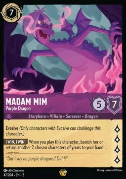Lorcana TCG - Madam Mim - Purple Dragon - Legendary 47/204
